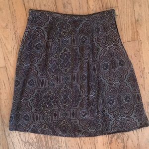 Paisley Print Skirt